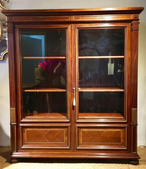 19th century mahogany 2 door bookcase