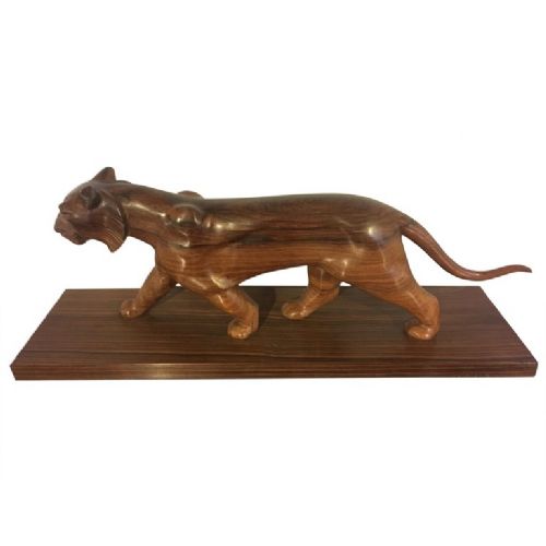 art deco carved panther