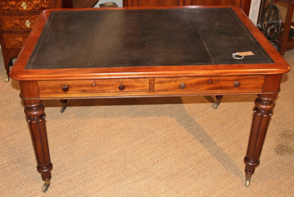 victorian mahogany 4 drawer writing table partners desk
