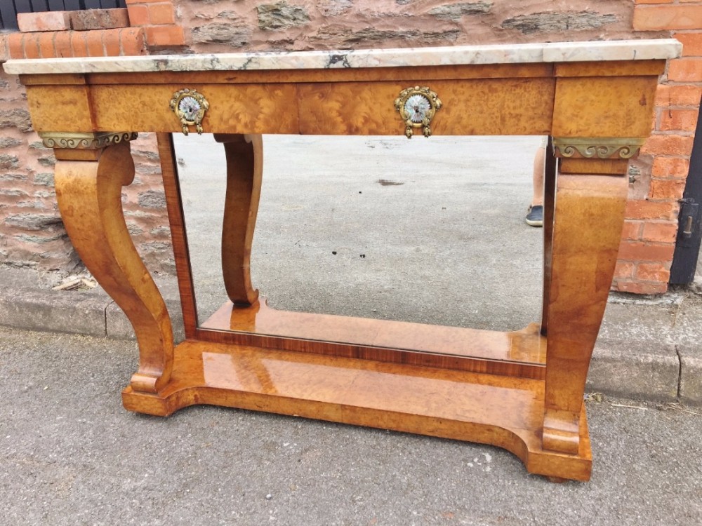 early 20th century amboyna console table