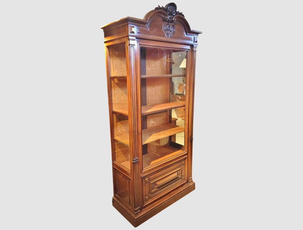 display cabinet bookcase in walnut