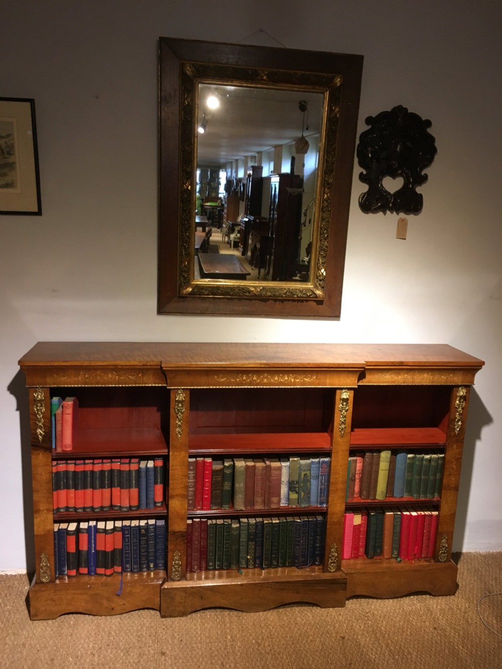 victorian breakfront bookcase