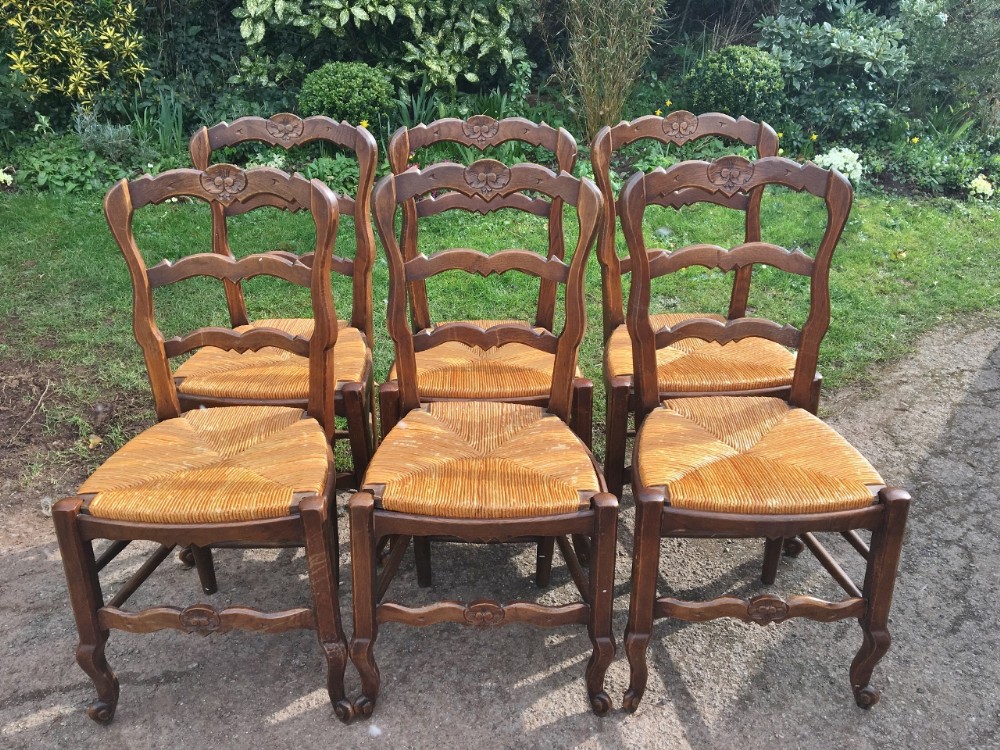 set of 6 french kitchen chairs c1930 art deco period