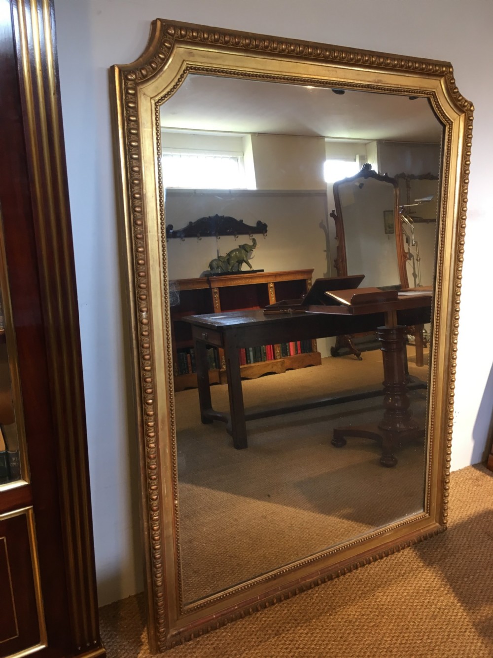 large antique gilt mirror