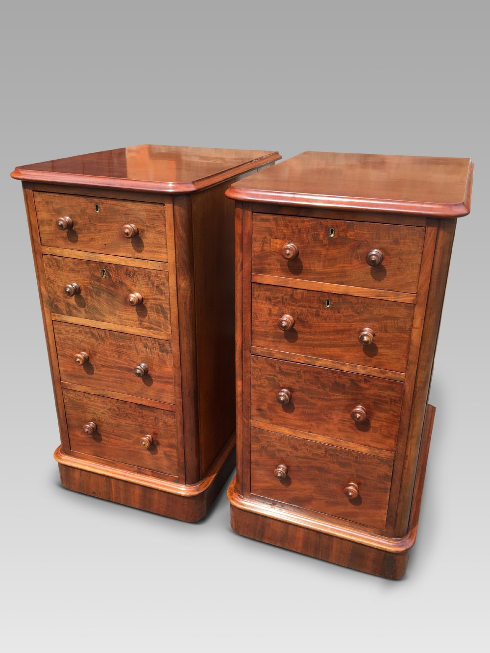 bedside cabinets mahogany c 1870