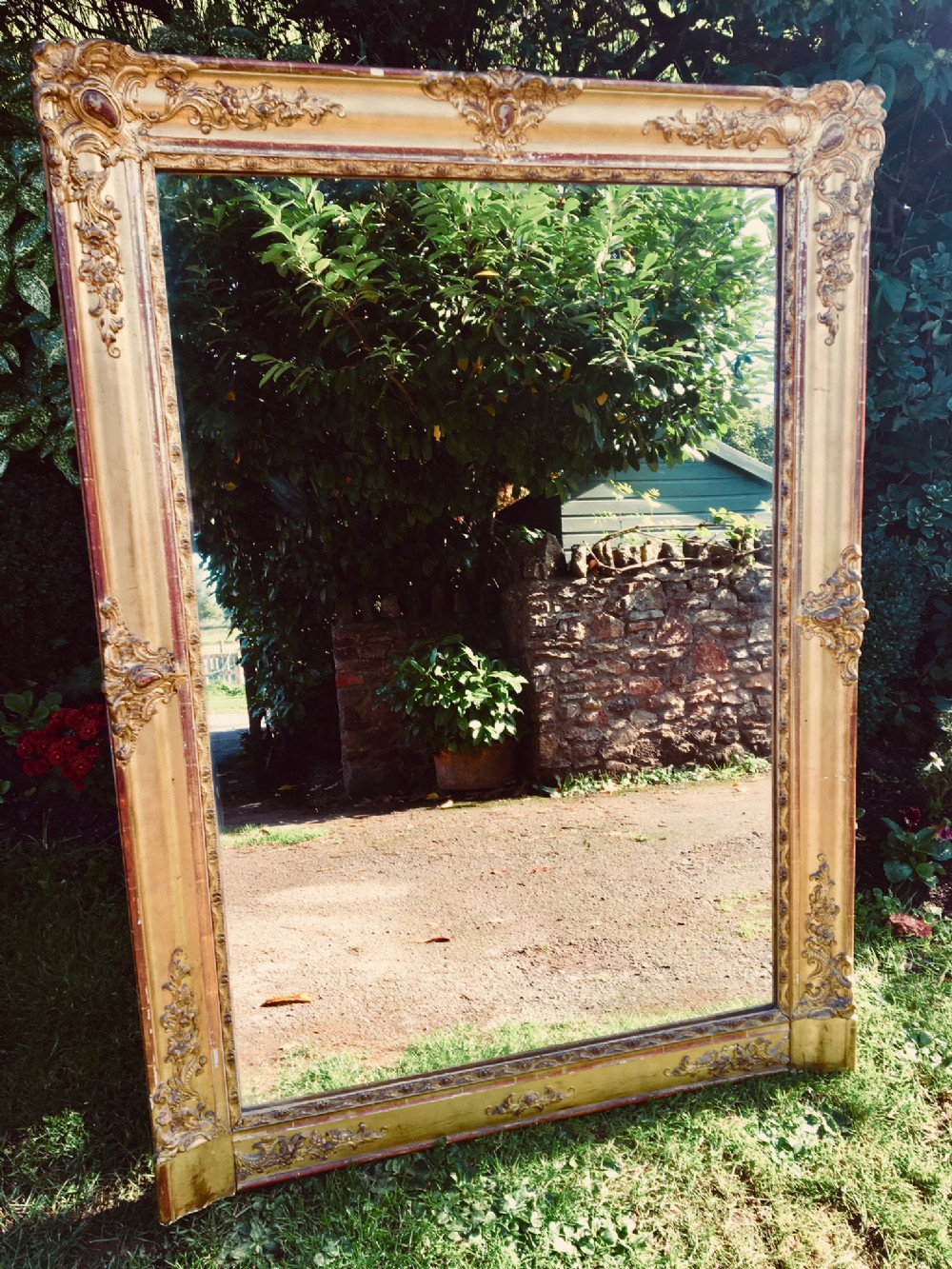 gilt wall mirror overmantle mirror french c 1890