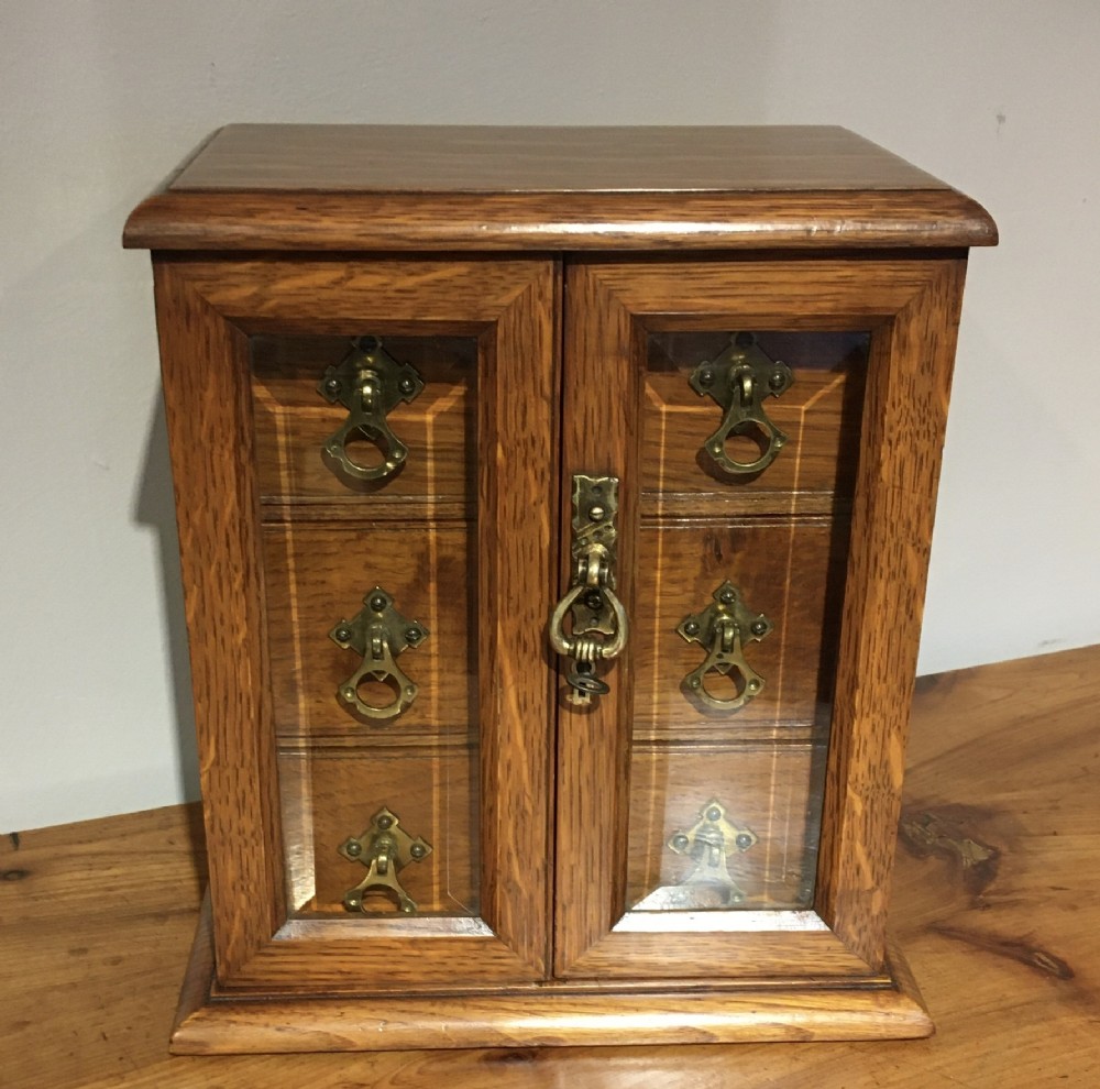 victorian oak table cabinet
