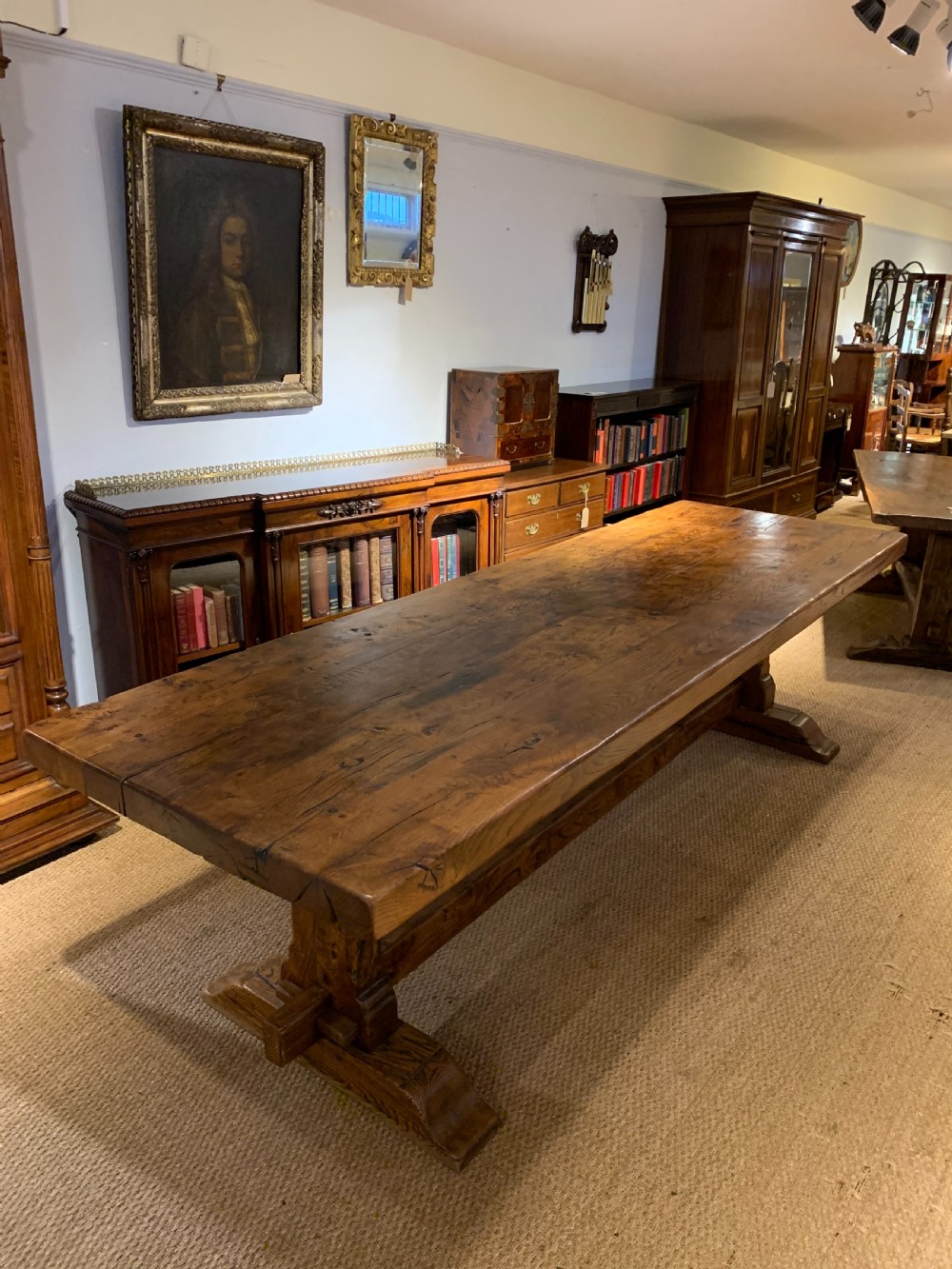 large oak refectory table
