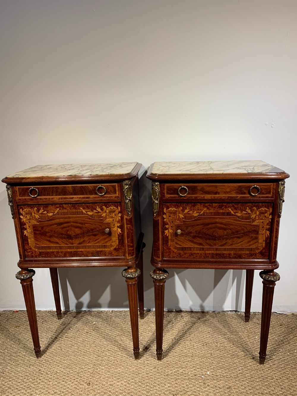 pair of bedside tables lamp tables