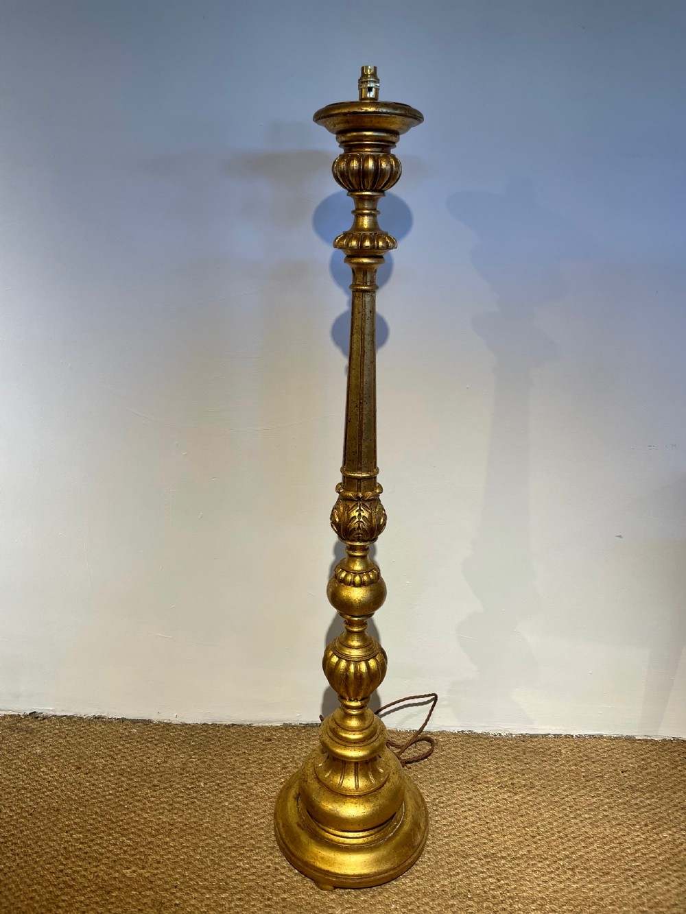 gilded standard lamp