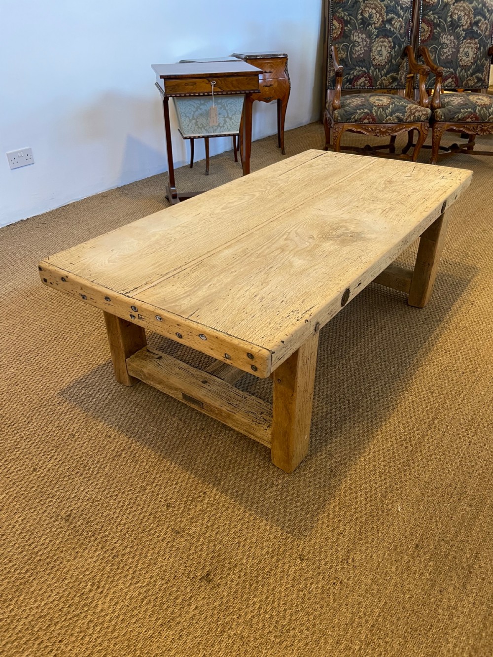 rustic oak coffee table